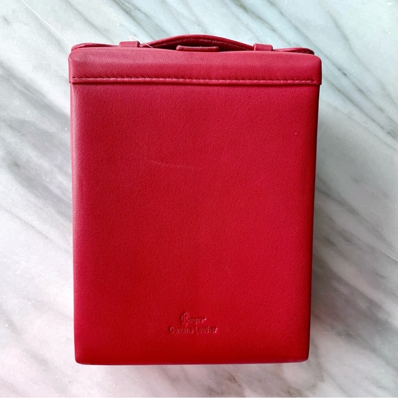 ROYCE•Luxe Travel Jewelry Case•NEW•RETIRED Red•Top Grain Nappa Leather and Suede - Picture 4 of 16